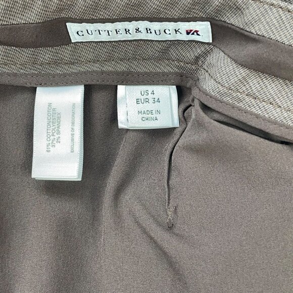 Cutter & Buck SIZE 4 (30" Waist) Taupe Asymmetrical Full Zip Activewear Skort - Picture 5 of 5